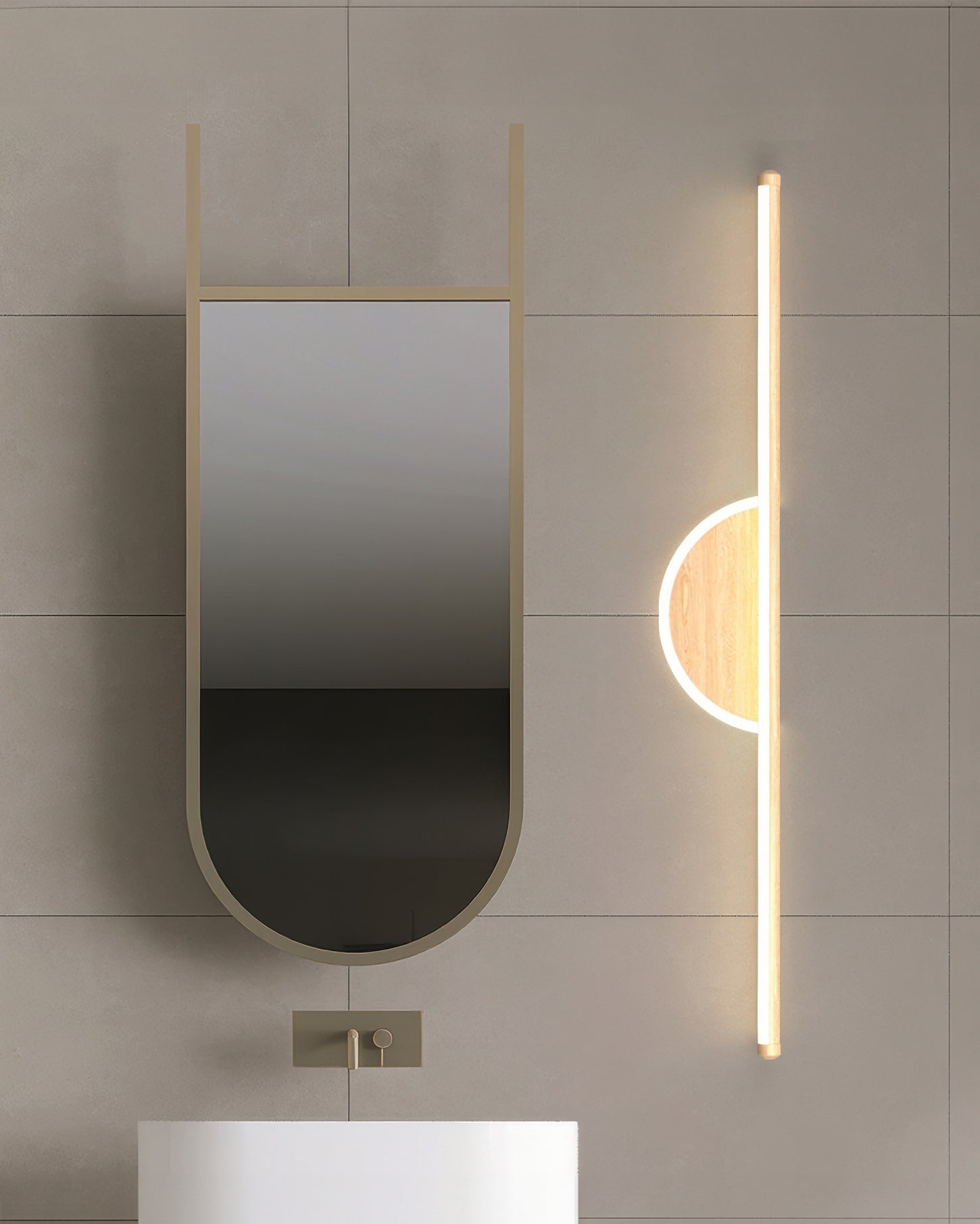 Lumiva Arc Træ Væglampe Med Blødt Rørglød Til Stemningsfulde TV-baggrunde, Korridorer Og Altaner