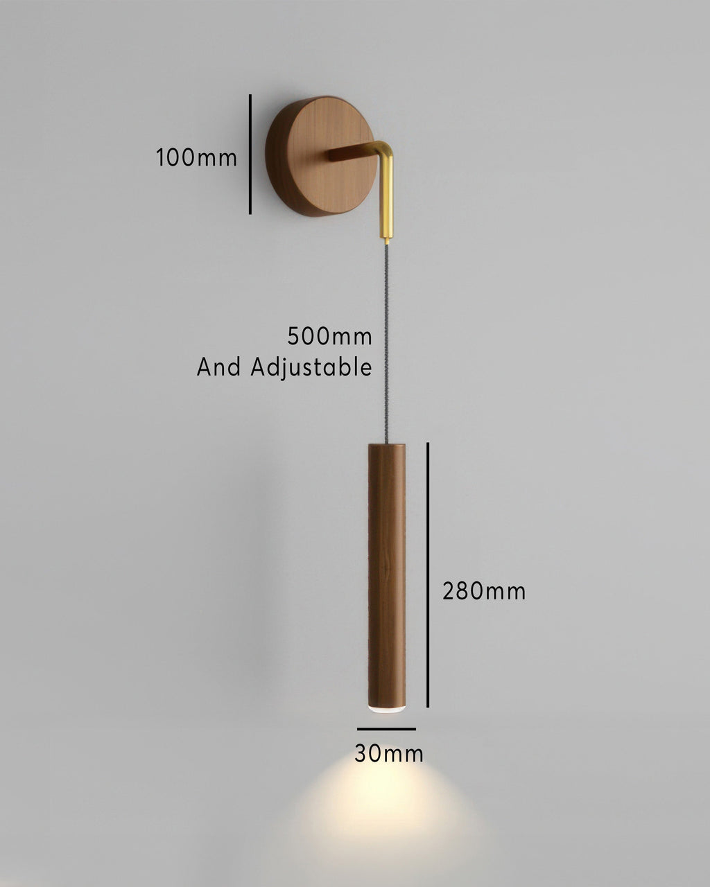 Lunaris Modern Cylinder LED Wall Sconce For Hallways Bedrooms Living Rooms And Office Spaces