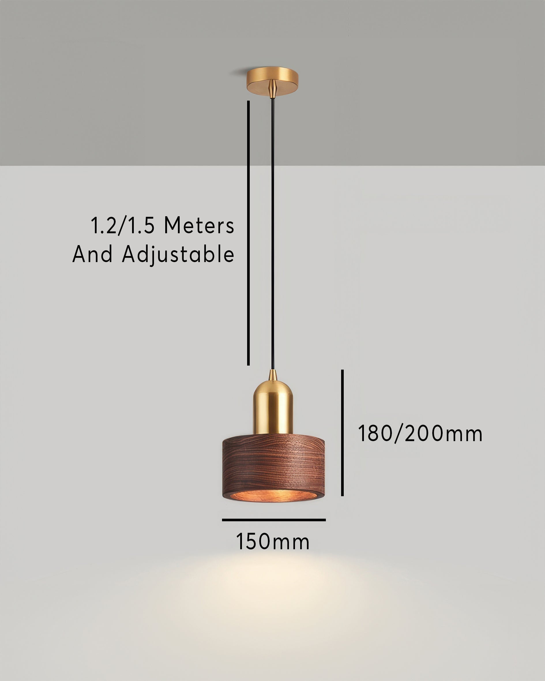 Mizuna Cylinder Pendant Light Japanese Inspired Hanging Lamp, Minimalist Modern Ceiling Fixture For Tranquil Ambience