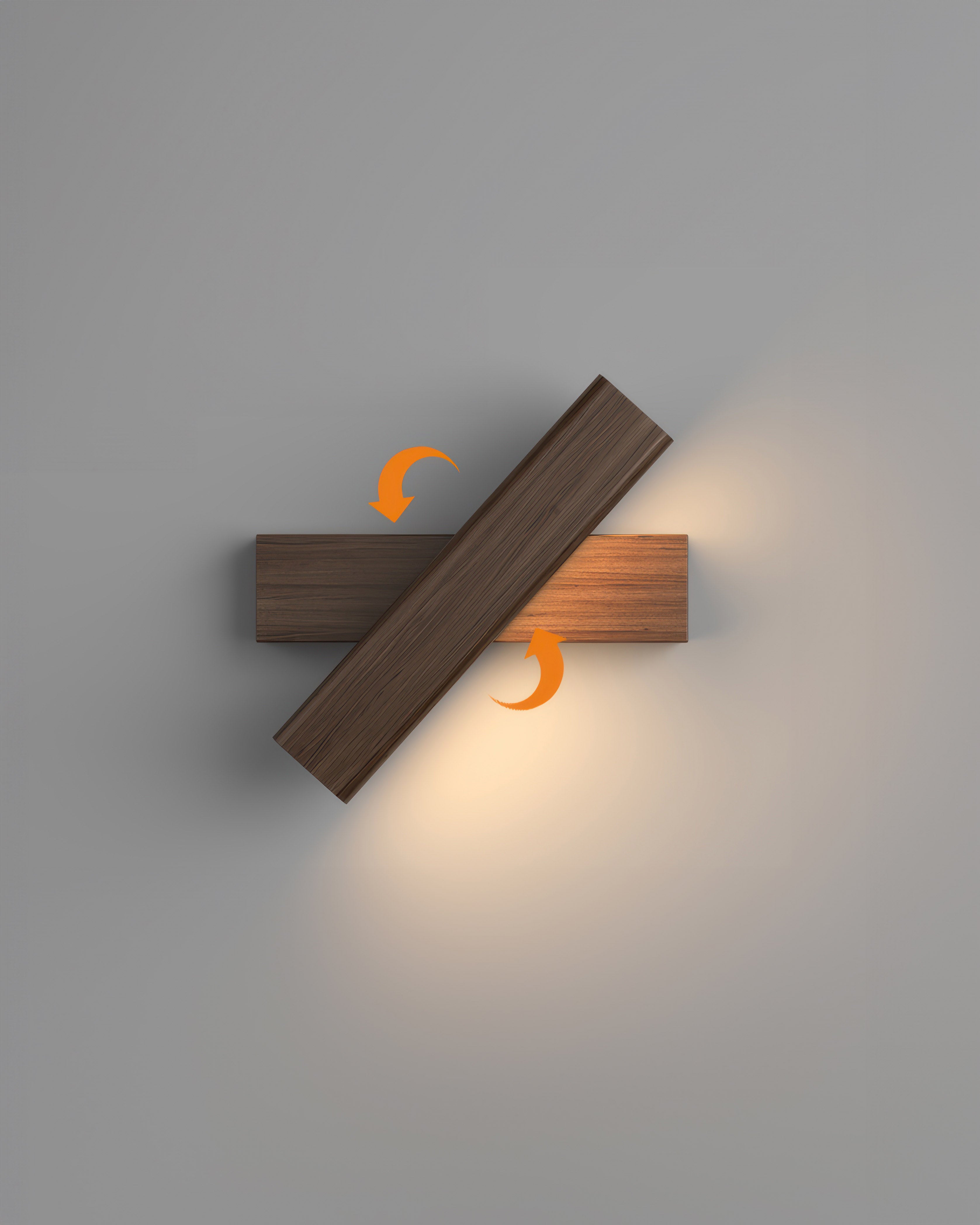 Skogly Nordic Wood Grain Wall Light Adjustable Rotatable Arm For Bedroom Living Room And Study Areas