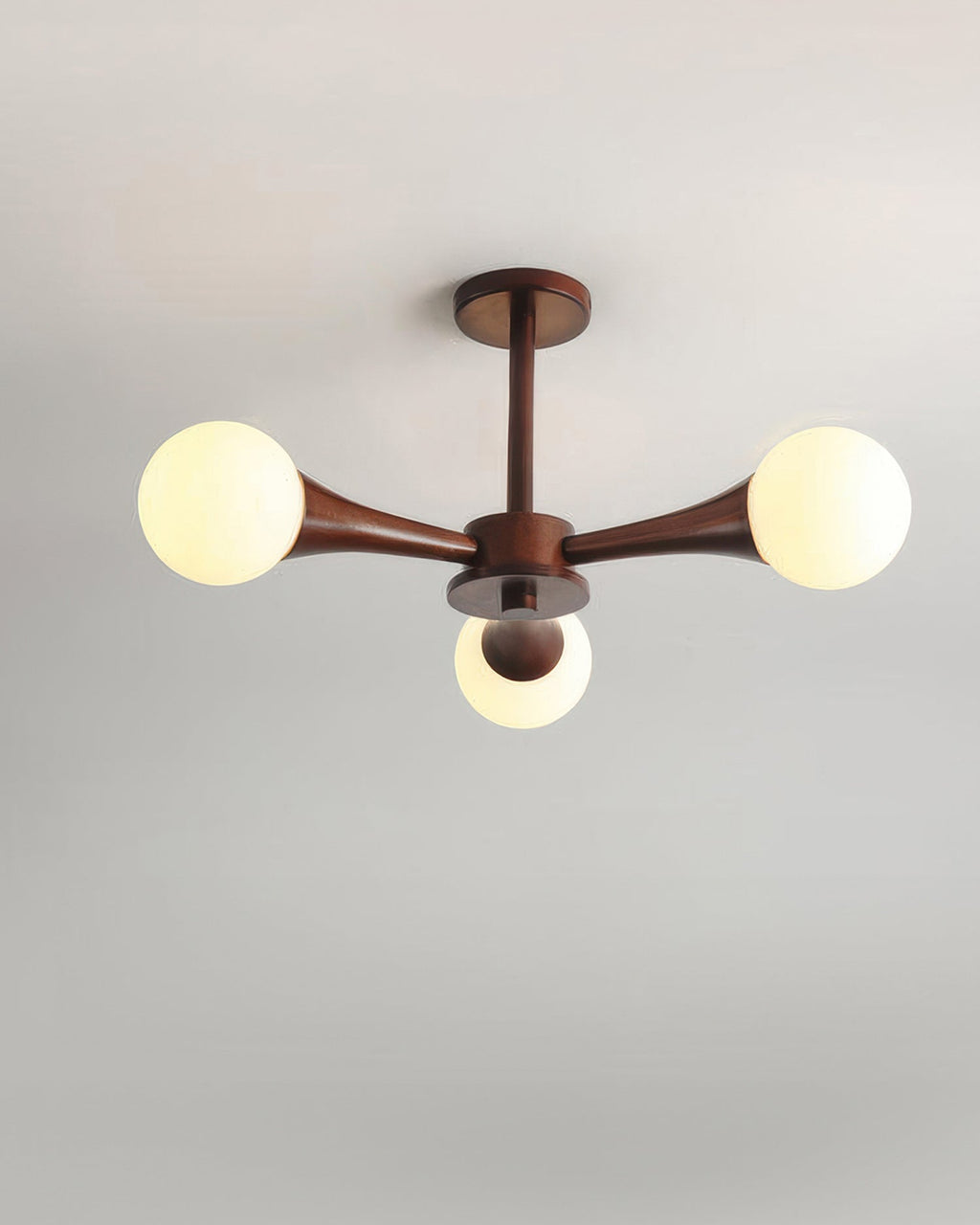 EiraWood Nordic Walnut Minimalist Hanging Pendant Light With Adjustable Warm Glow For Modern Spaces