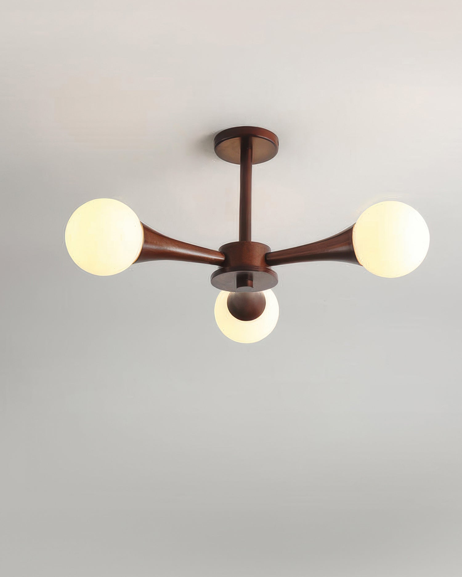 EiraWood Nordic Walnut Minimalist Hanging Pendant Light With Adjustable Warm Glow For Modern Spaces