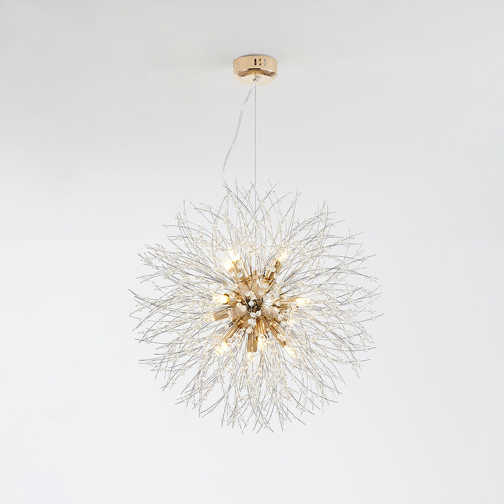 Aureline White And Gold LED Pendant Light For Living Room And Dining Area With Metal Frame