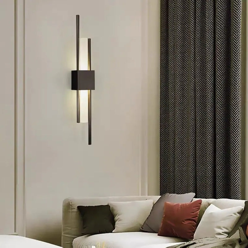 Aurelia NightGlow Wall Lamp Black and Gold LED for Bedroom