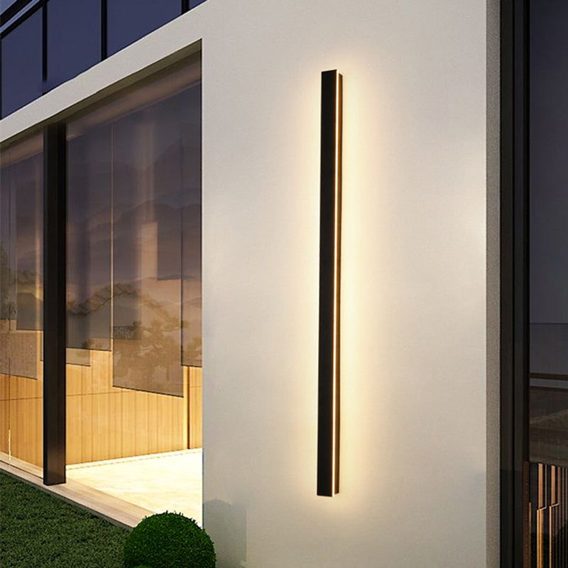 NovaLine Black Metal LED Wall Lights for Garden and Hallway