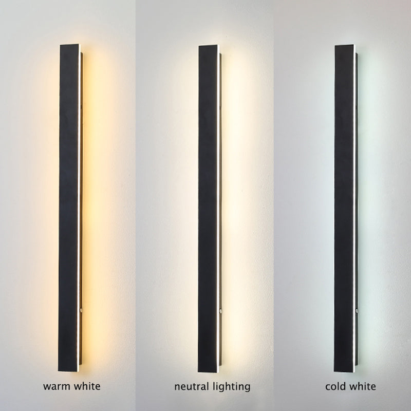NovaLine Black Metal LED Wall Lights for Garden and Hallway