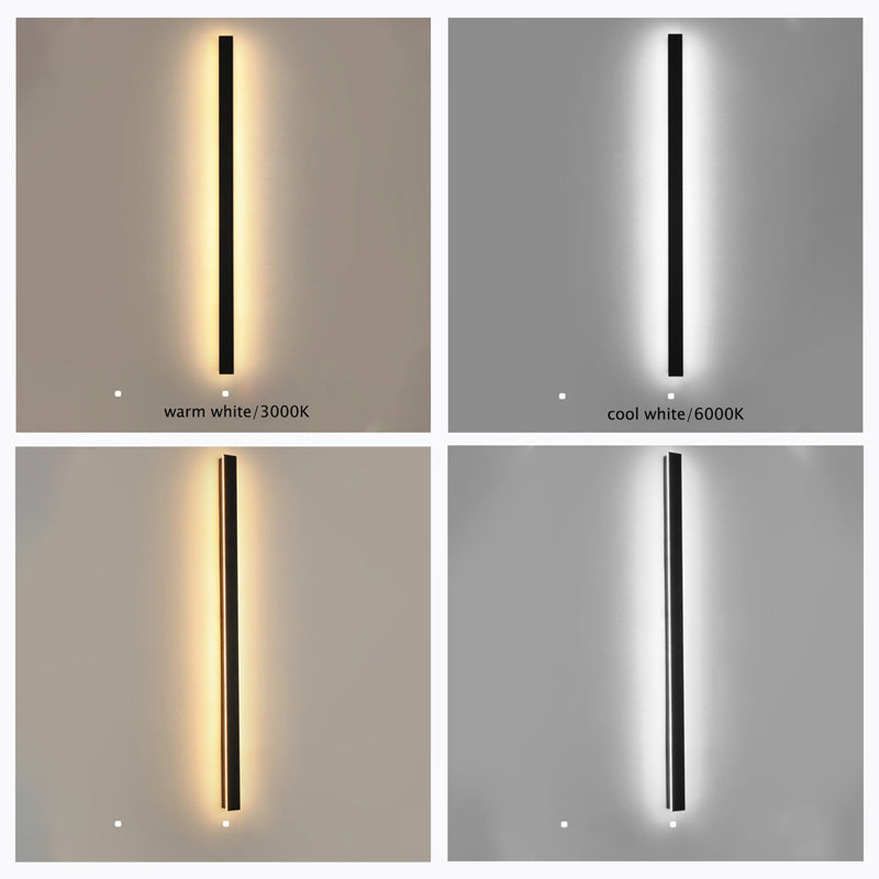 NovaLine Black Metal LED Wall Lights for Garden and Hallway