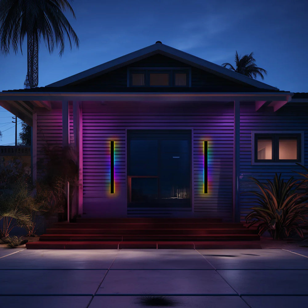 NovaLine Black Metal LED Wall Lights for Garden and Hallway