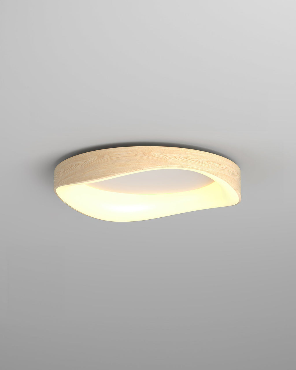NordraHome Nordic Wood Grain LED Ceiling Light In Minimal Scandi Design For Living Rooms And Bedrooms