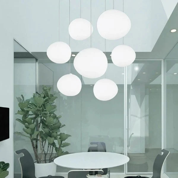 AstraGlass Satin-Finish Pendant Light For Warm Glow