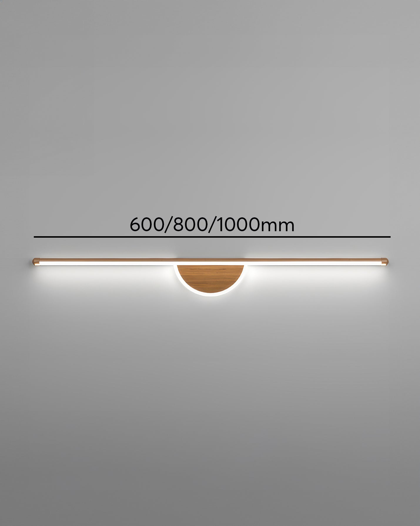 Lámpara de pared de madera Lumiva Arc con brillo suave de tubo para ambientes, fondos de TV, pasillos y balcones