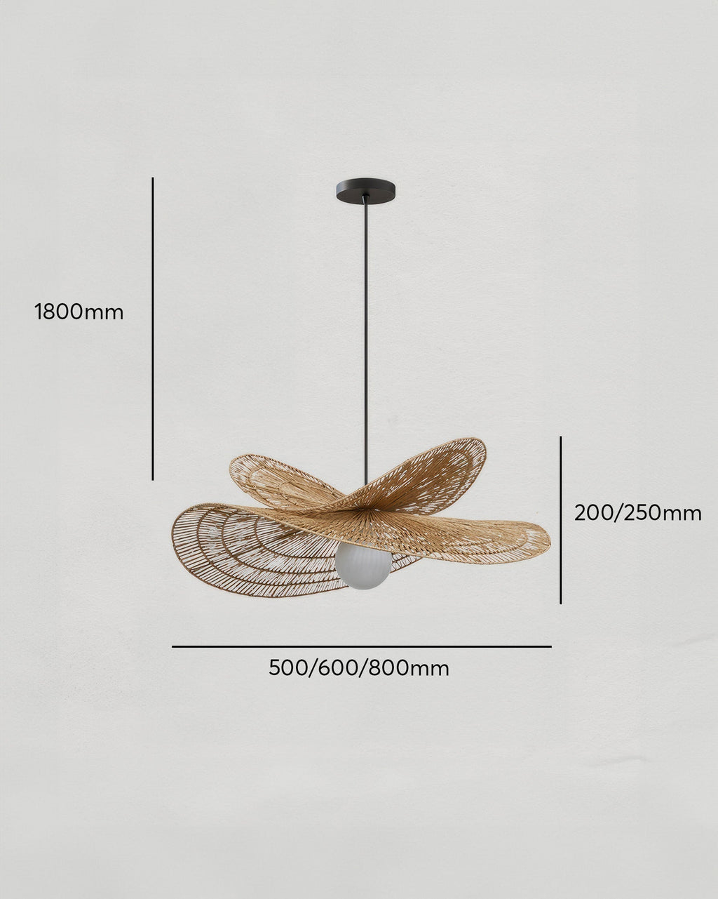 AzumiWoven Japanese Inspired Wabi Sabi Rattan Chandelier Handwoven From Natural Rattan For Ambient Lighting