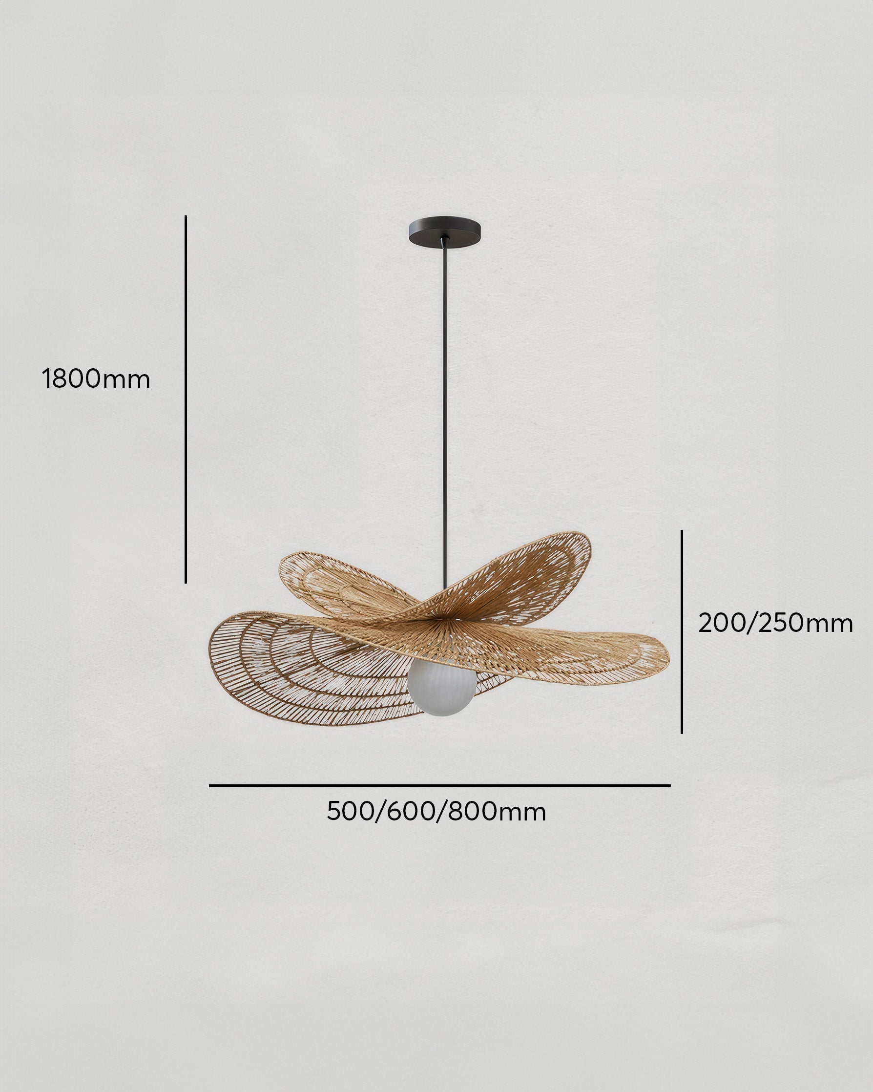 AzumiWoven Japanese Inspired Wabi Sabi Rattan Chandelier Handwoven From Natural Rattan For Ambient Lighting