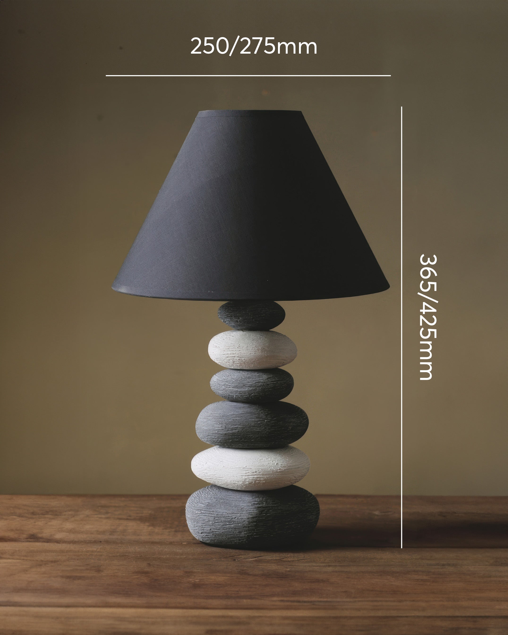 Ashford Ambient Fabric Table Lamp With Stone Effect Ceramic Base And Soft Fabric Shade For Living Room