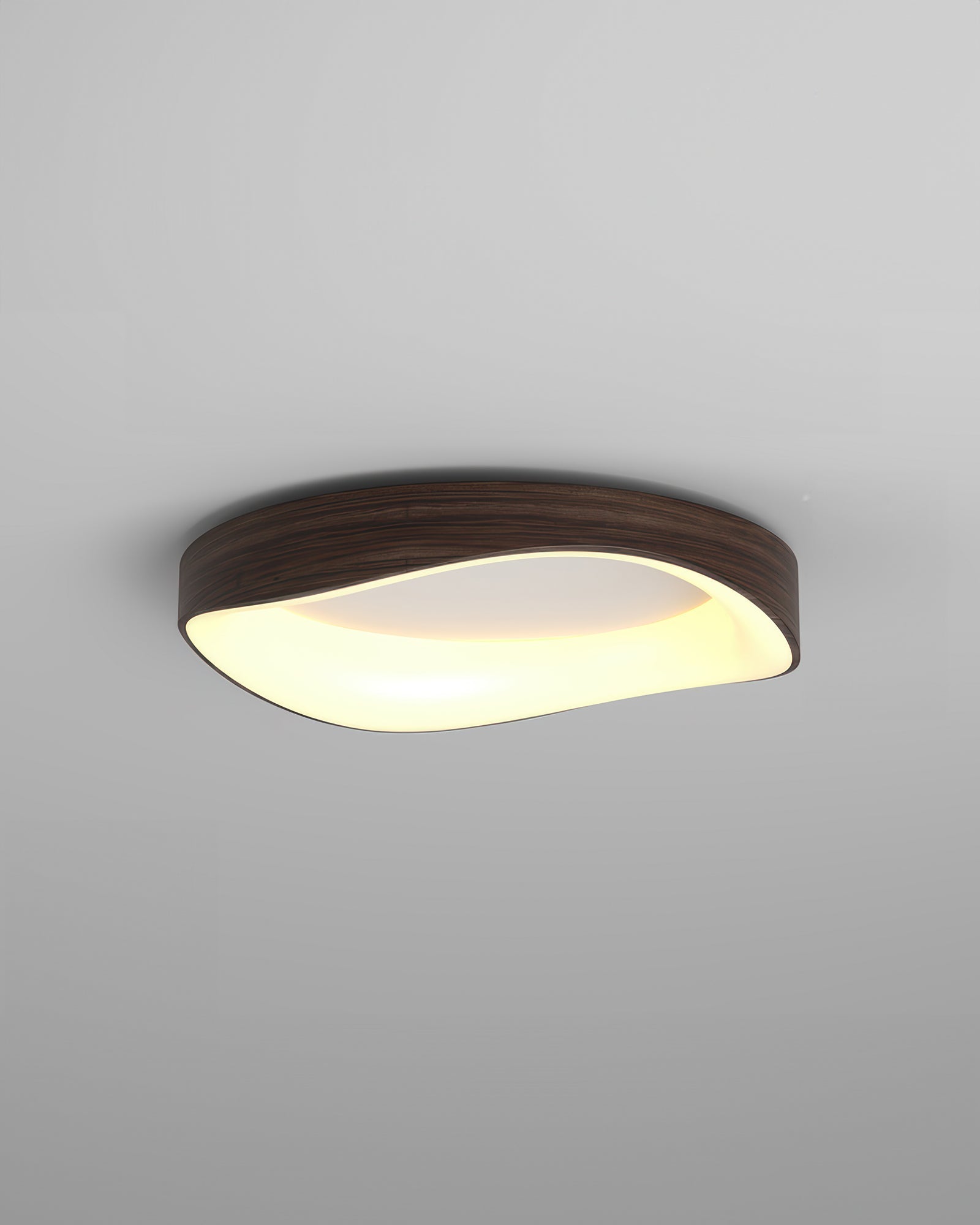 NordraHome Nordic Wood Grain LED Ceiling Light In Minimal Scandi Design For Living Rooms And Bedrooms